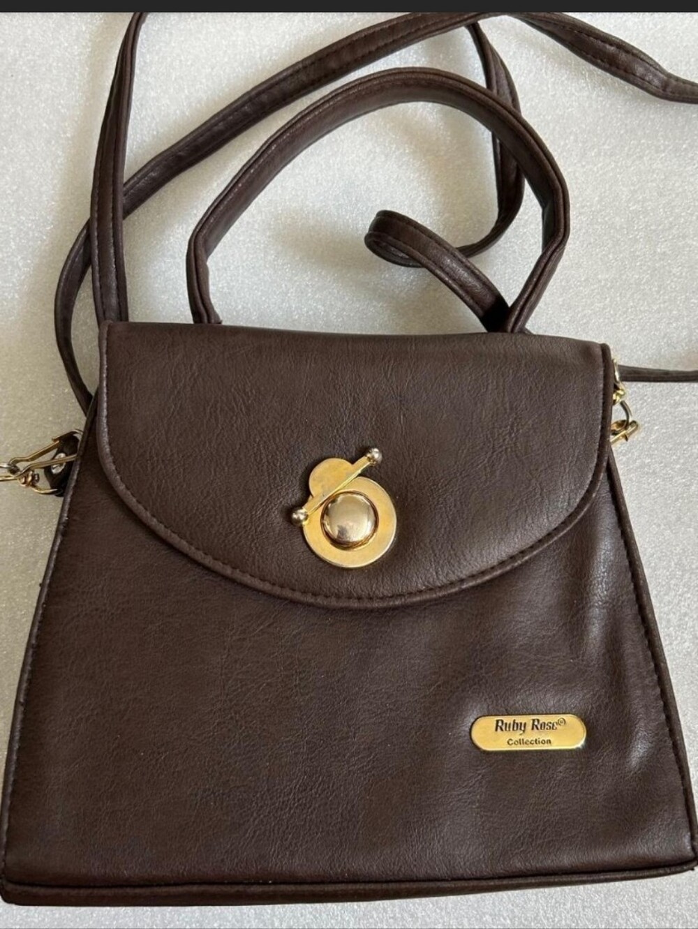 🤎 Ruby Rose Collection Vintage Structured Satchel / Crossbody Bag